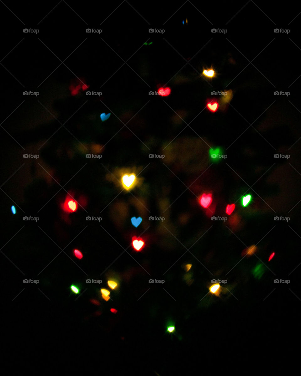 Bokeh Christmas tree