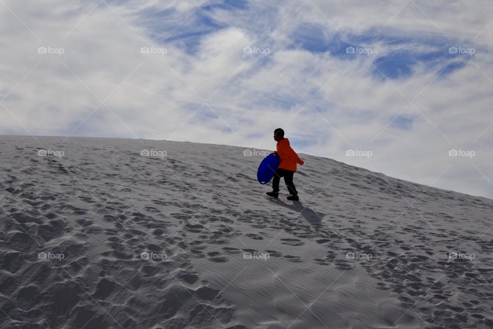 Dune sledding 