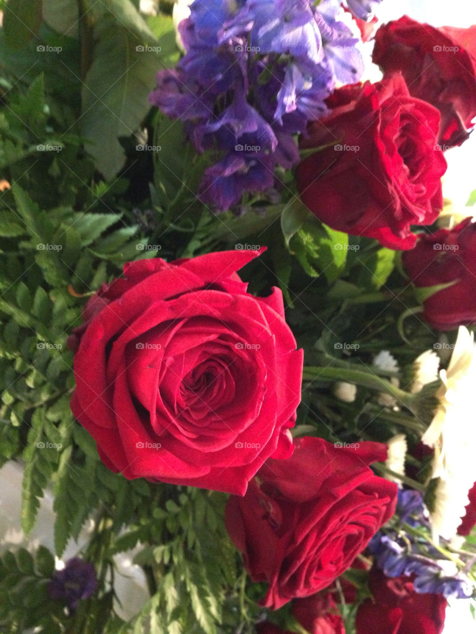 Some beautiful roses from a funeral