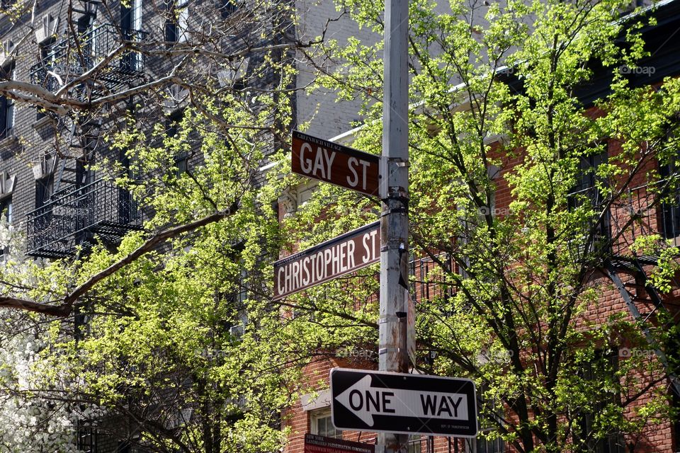 Gay Street on Christopher. Gay Neighborhood in New York City