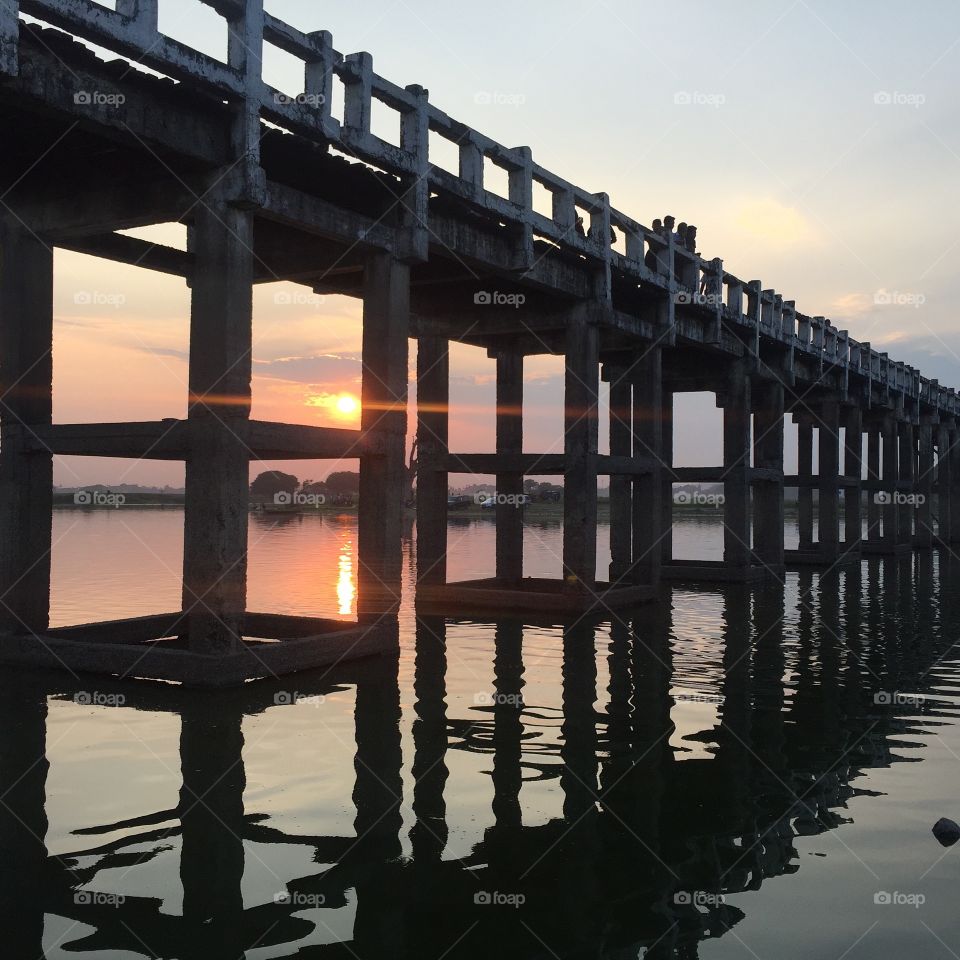 UBein bridge. Mandalay, Myanmar. 