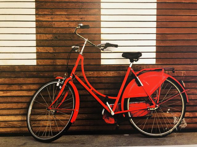 Two wheels on park