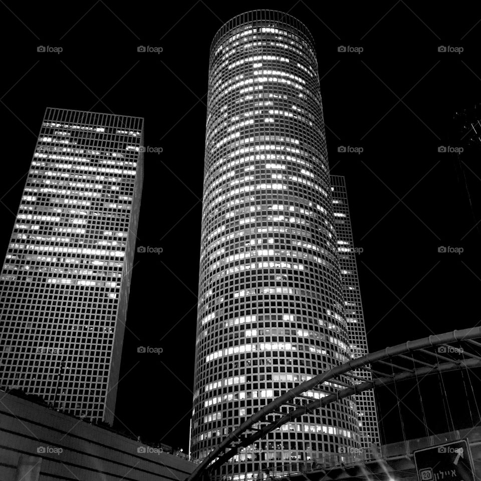 Skyscrapers in the dark 