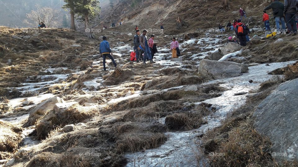 Hiking in the mountains