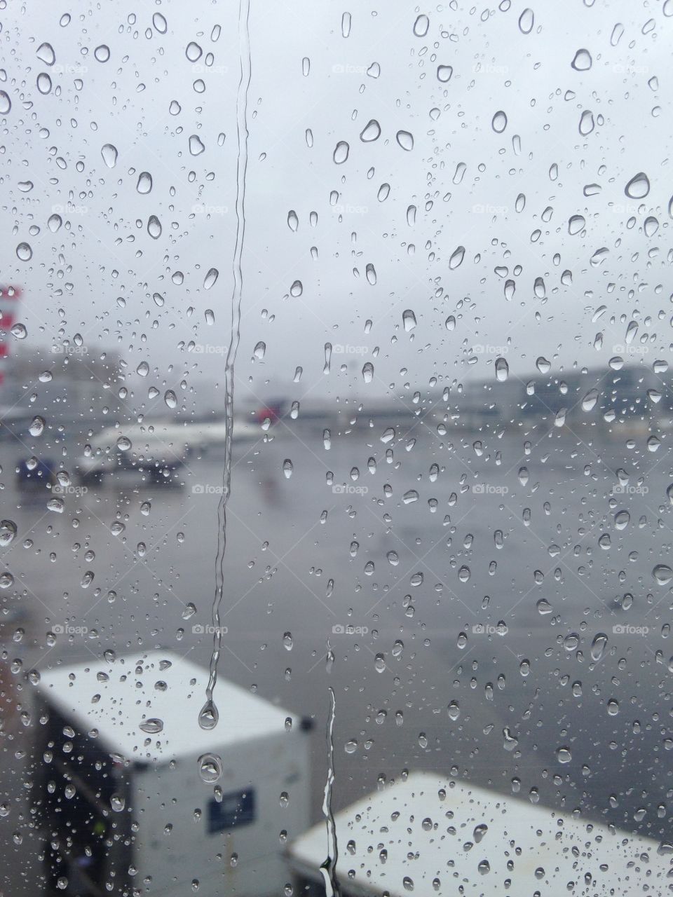 Raining at the airport