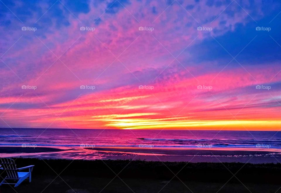 Stunning Pink and Purple Sunset Over the Ocean "Cotton Candy Skies"