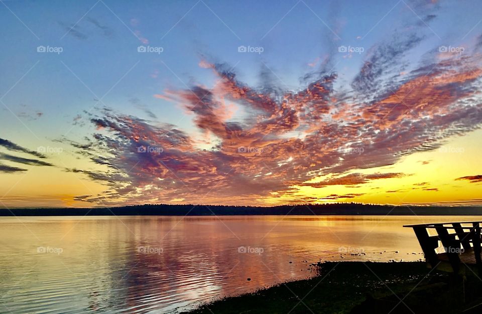 Foap Mission “Sunrise vs Sunset” Mission! Spectacular Sunset Over The Puget Sound, Washington State!
