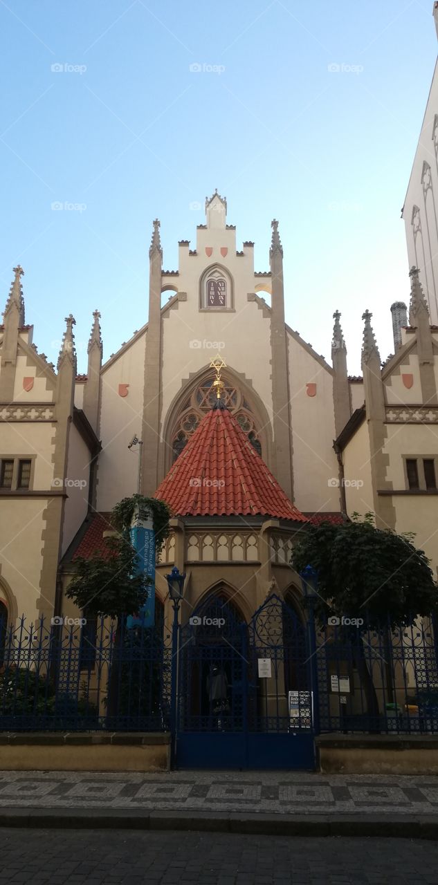 Synagogue in Prague in the Czech Republic.