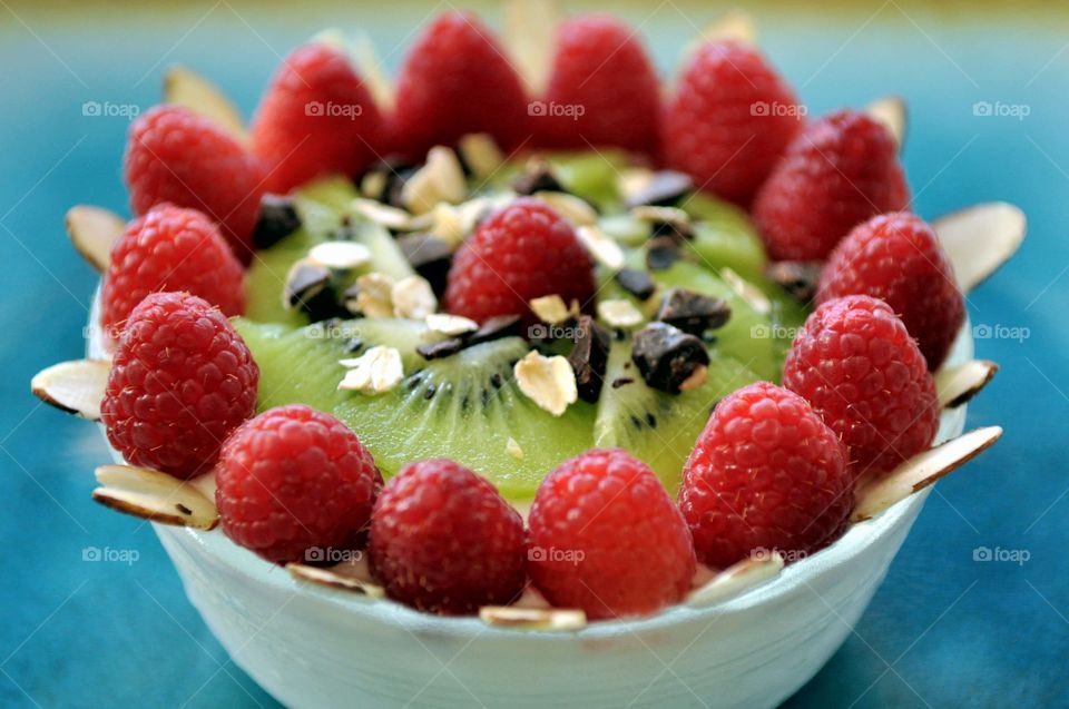 Close-up of fresh fruit smoothie