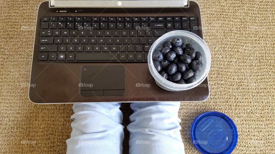 Healthy snacks blueberries