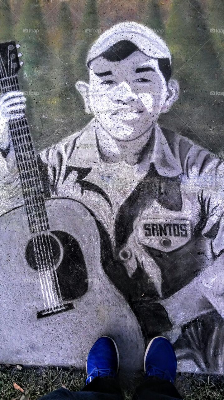 musician chalk art