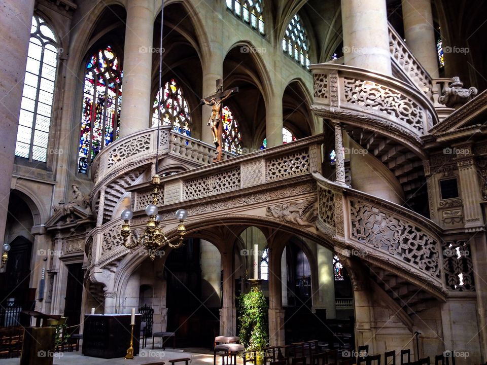 Jubé Iglesia Saint Etienne. Detalle Jubé de la Iglesia de Saint-Etienne-du-Mont (Paris - France)