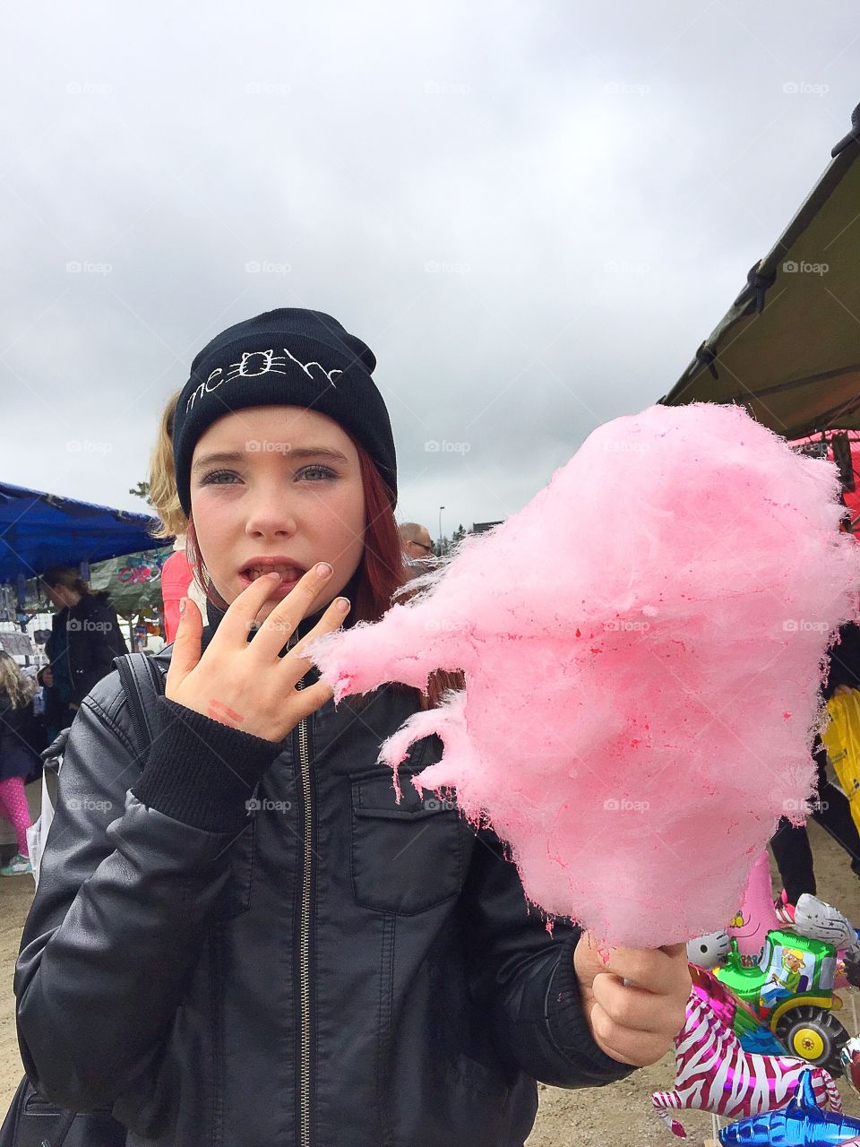 Girl with candy-floss