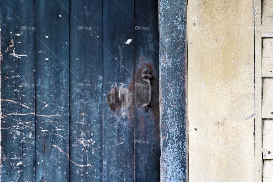 old blue door