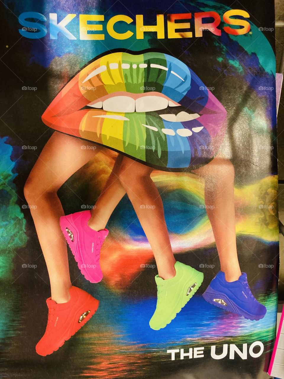 Rainbow lips Sketches ad