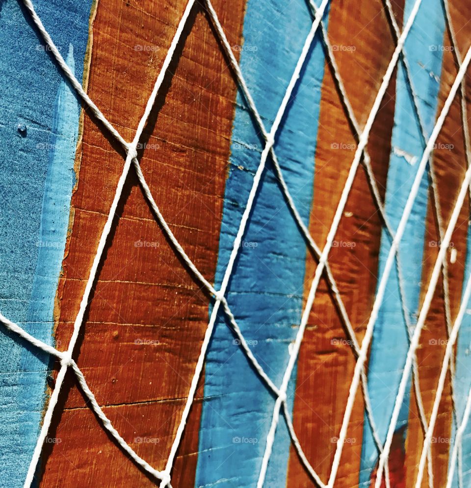 Painted Wood with String