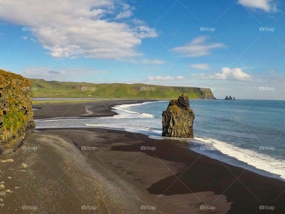 Black sand beach in Iceland 