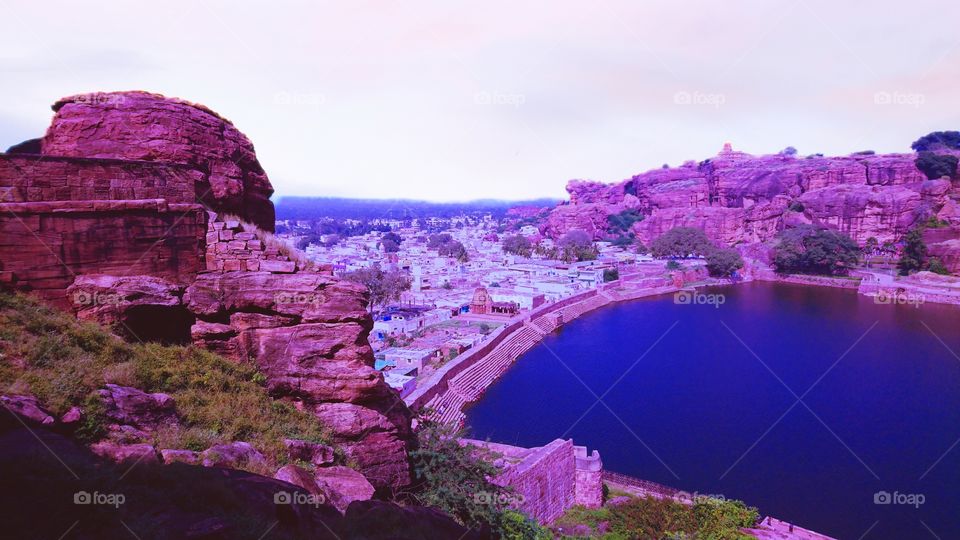 Badami - Agastya lake - Top view