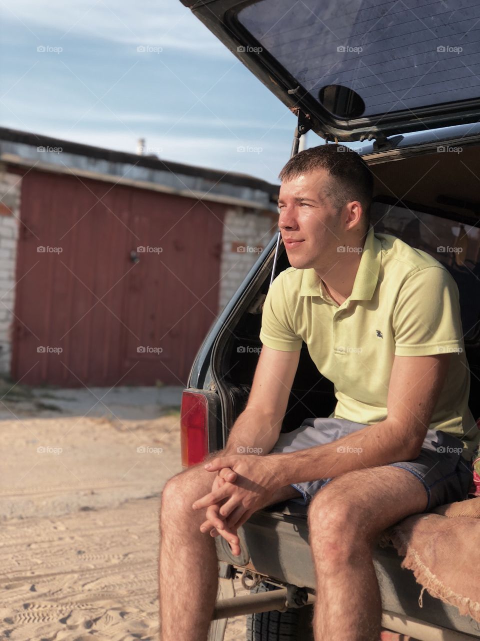 Outdoors man portrait