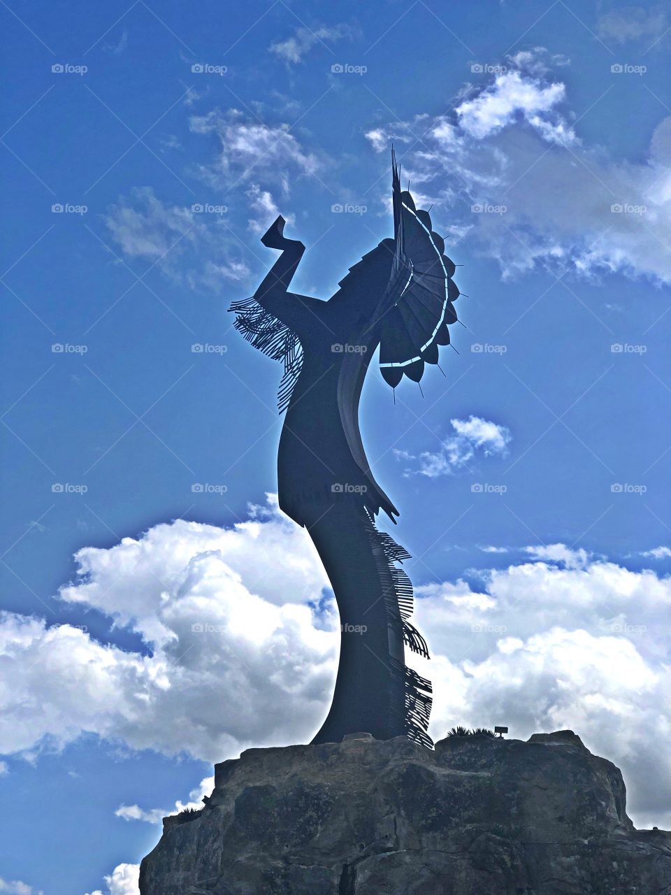 Keeper of the plains Indian in Kansas 