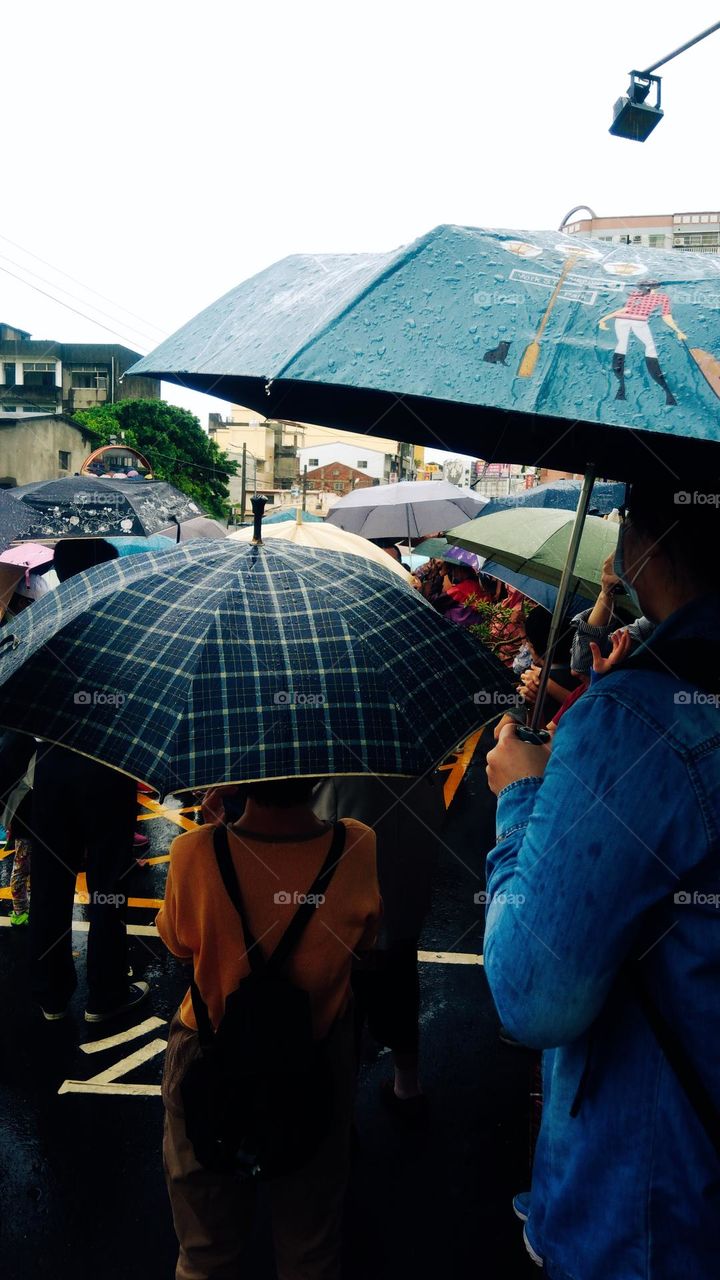 Rain falls in the fall