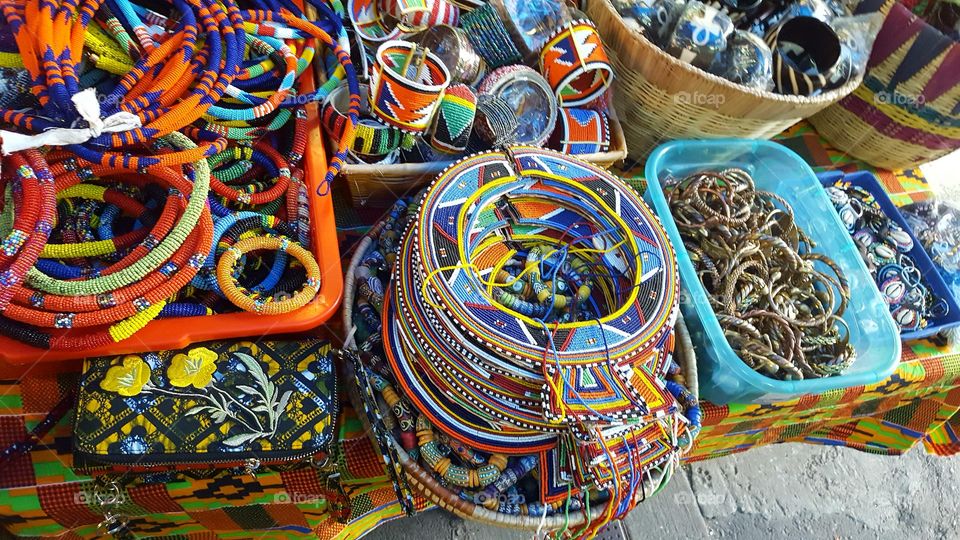 Kenyan jewelry at Harlem African market