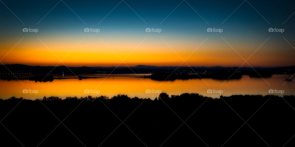 Colourful night at Preko, Zadar, Croatia