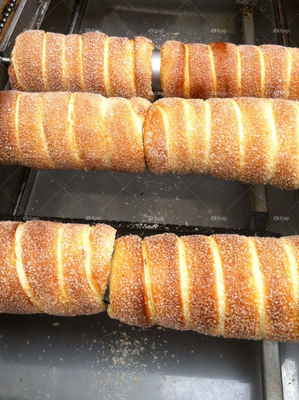 Kürtös kalács, hungarian wedding cake closeup