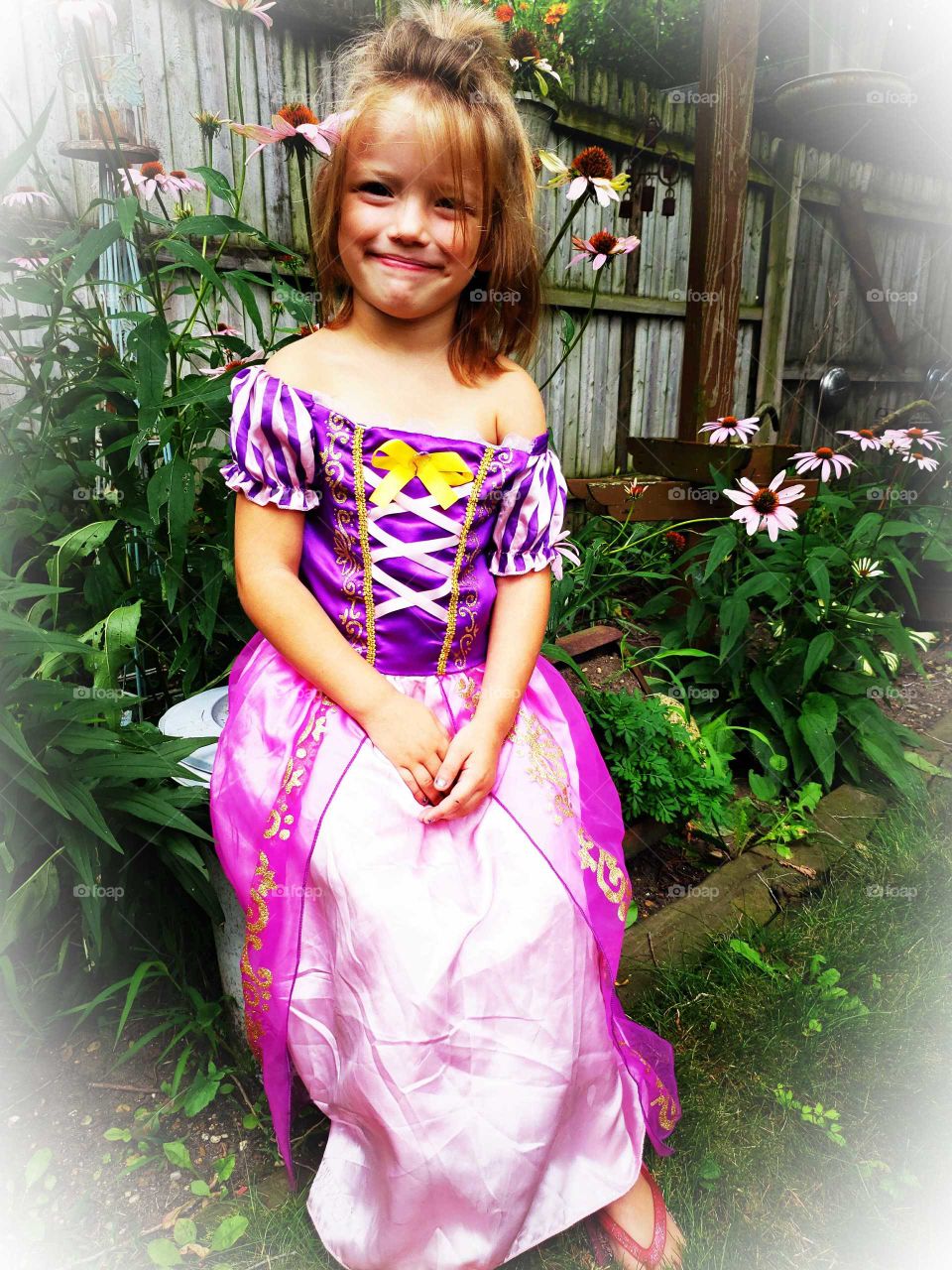 Princess in beautiful flowers