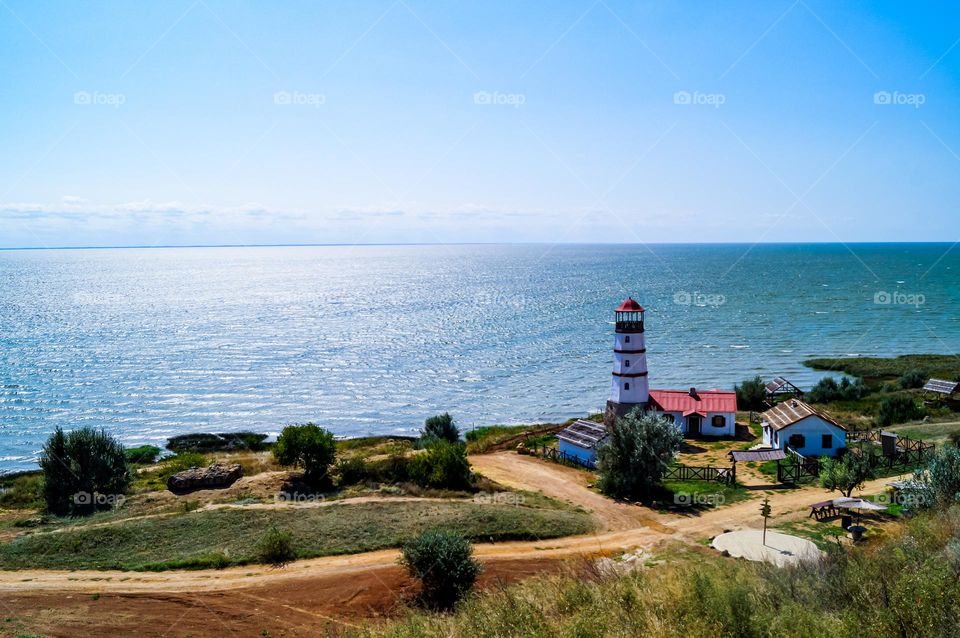 Lighthouse in Merzhanovo Rostov region filming location.