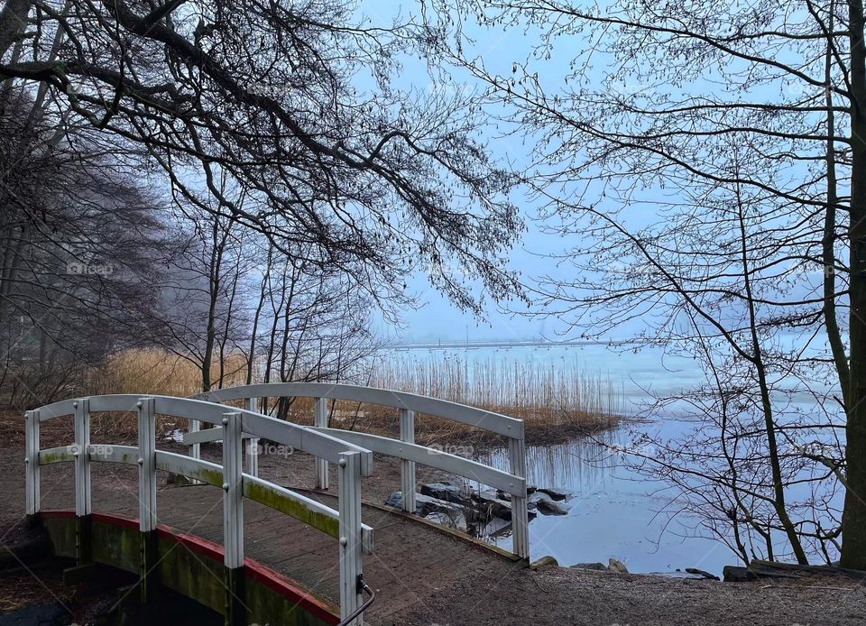 Clowdy day at the seaside at Kallahti, Helsinki, Finland