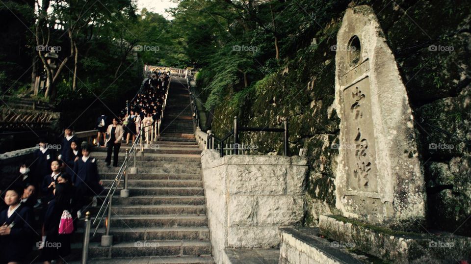 Japanese student tour group