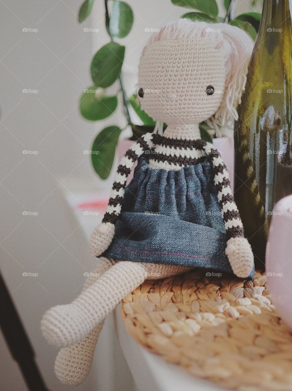 Hand made crochet doll