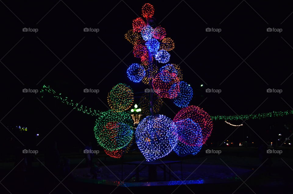 New year, Christmas, winter, holiday, gerljandy, lights, light bulbs, background, Christmas tree,