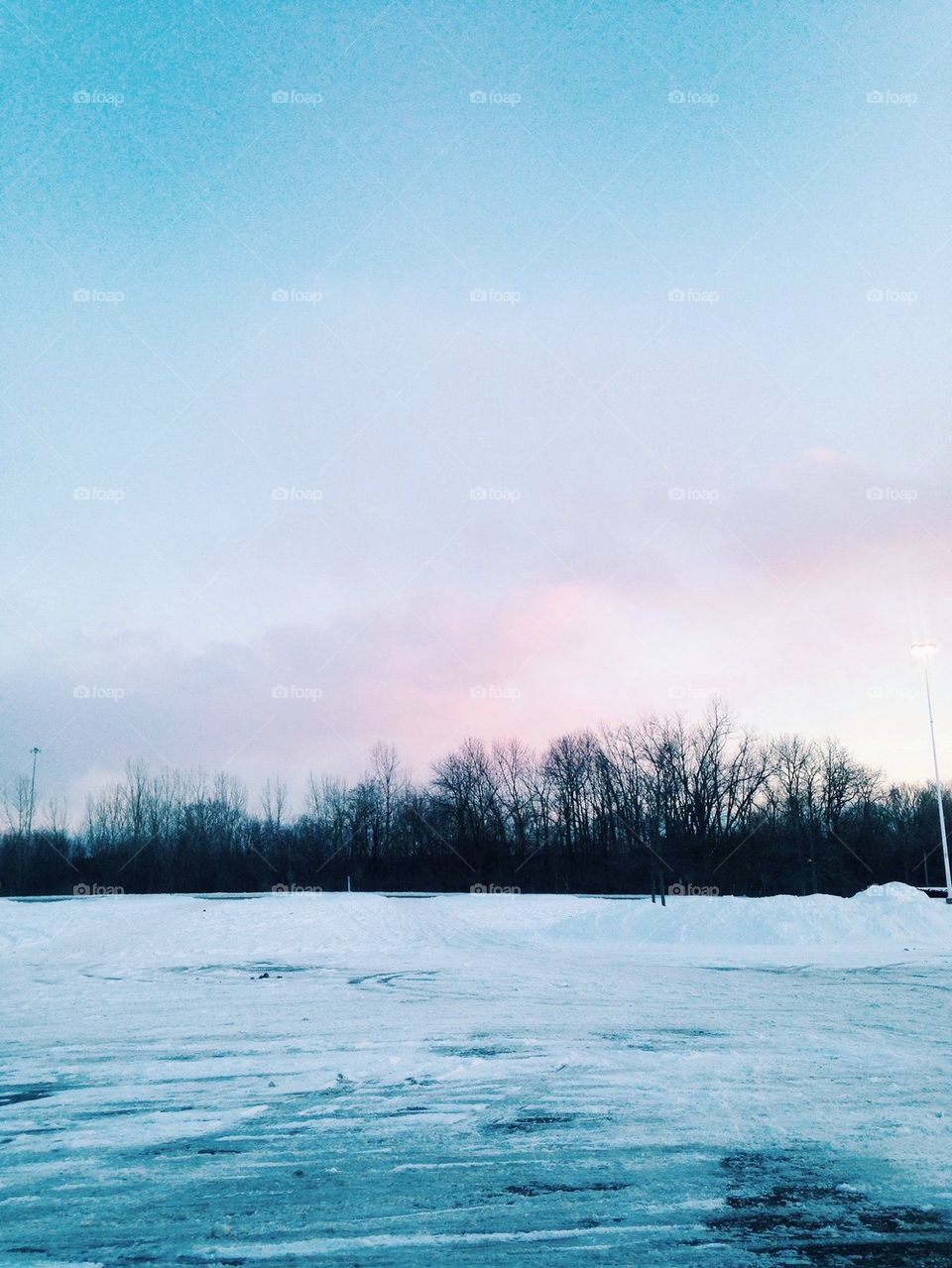 Icy sunset 