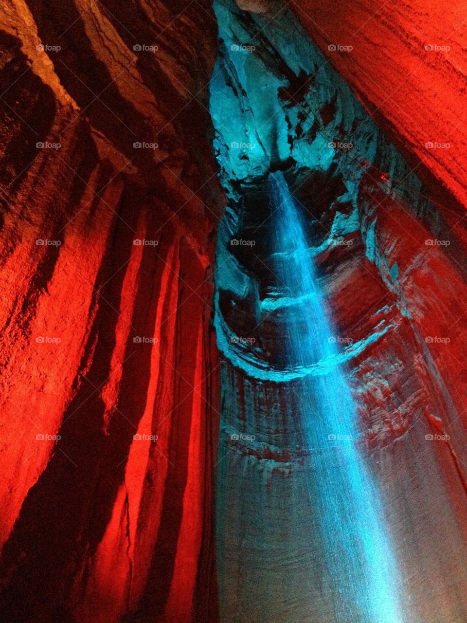 Waterfall in the caves