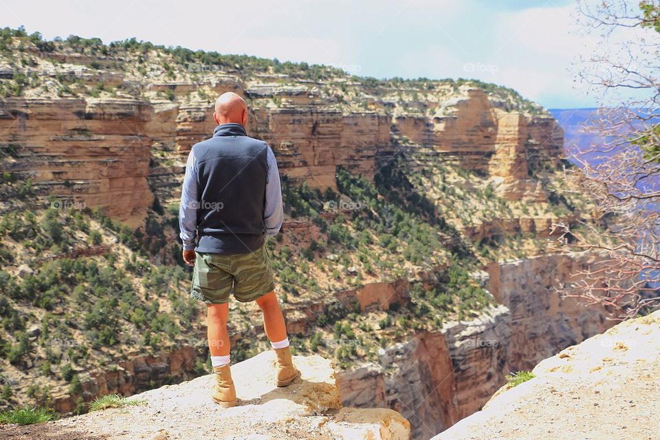 Man at Grand Canyon