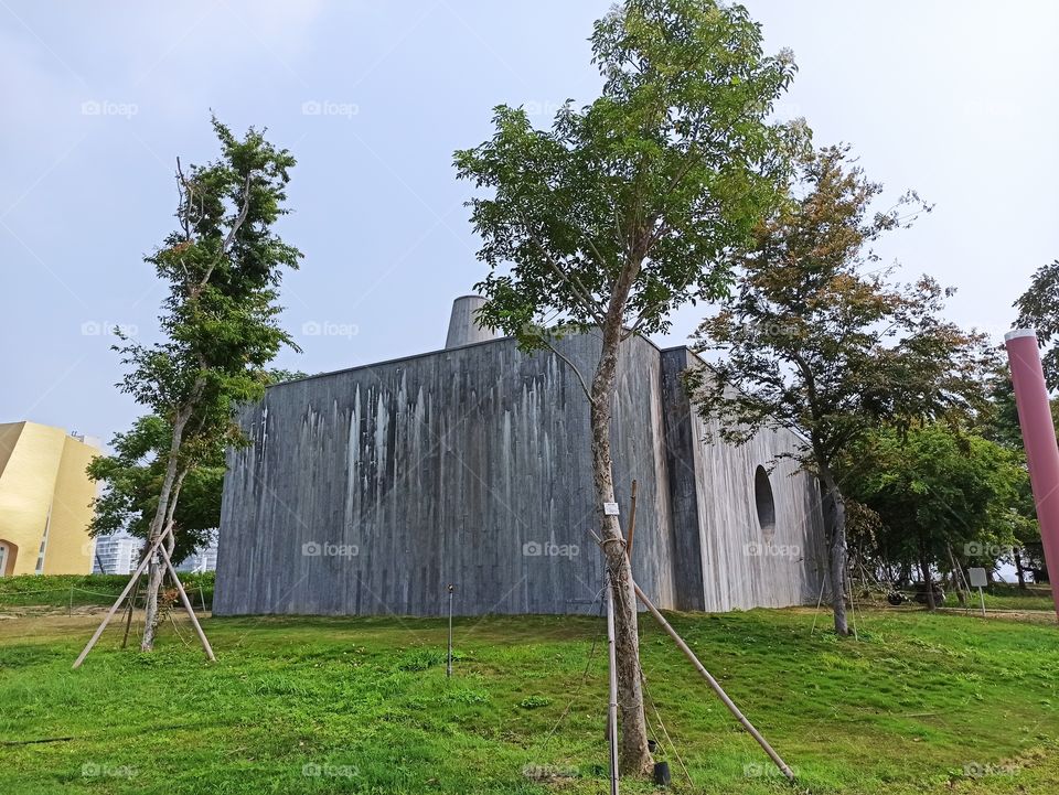 An architecture in the woods.