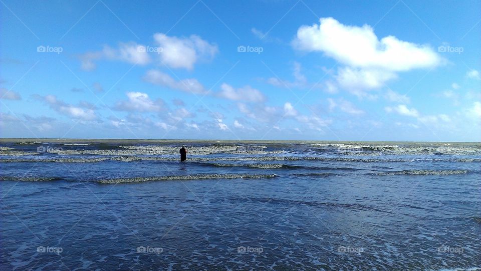 fishing at the beach