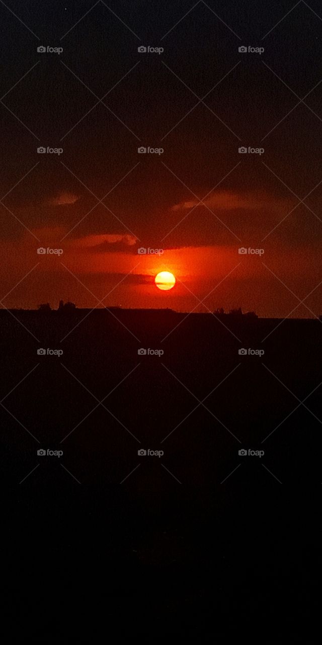 sunset sky at Singapore straits
050221