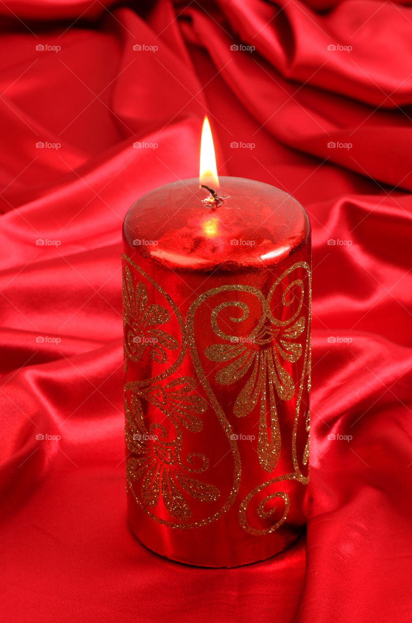 Beautiful candle holiday mood Christmas