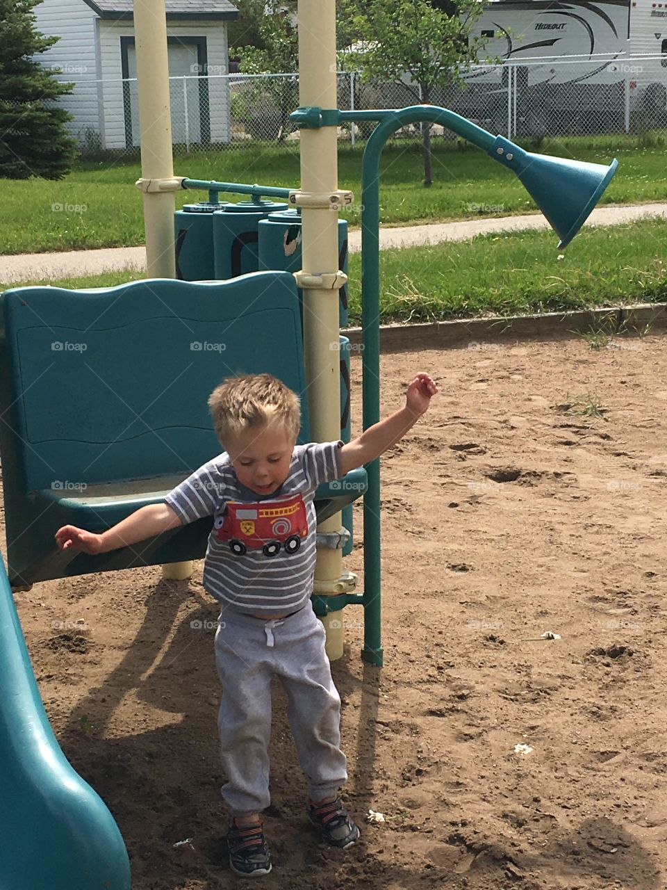 Playing at the park