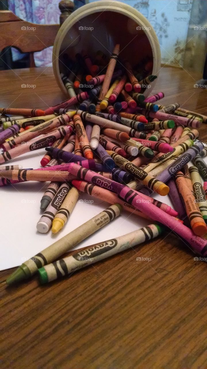Crayon's. Crayon's spilt over