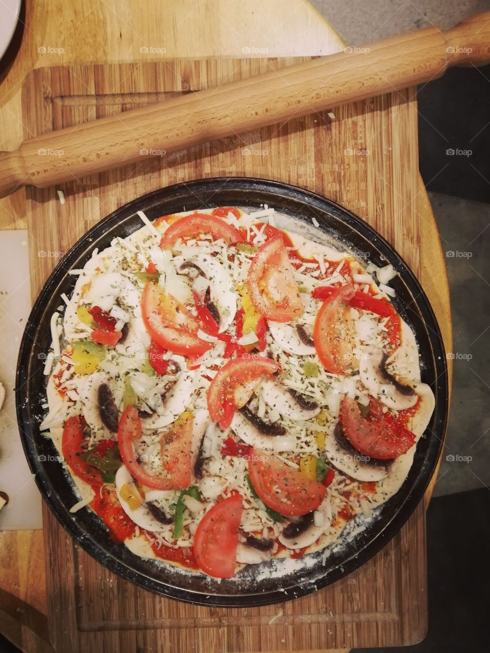 Pizza, full of heart, home made