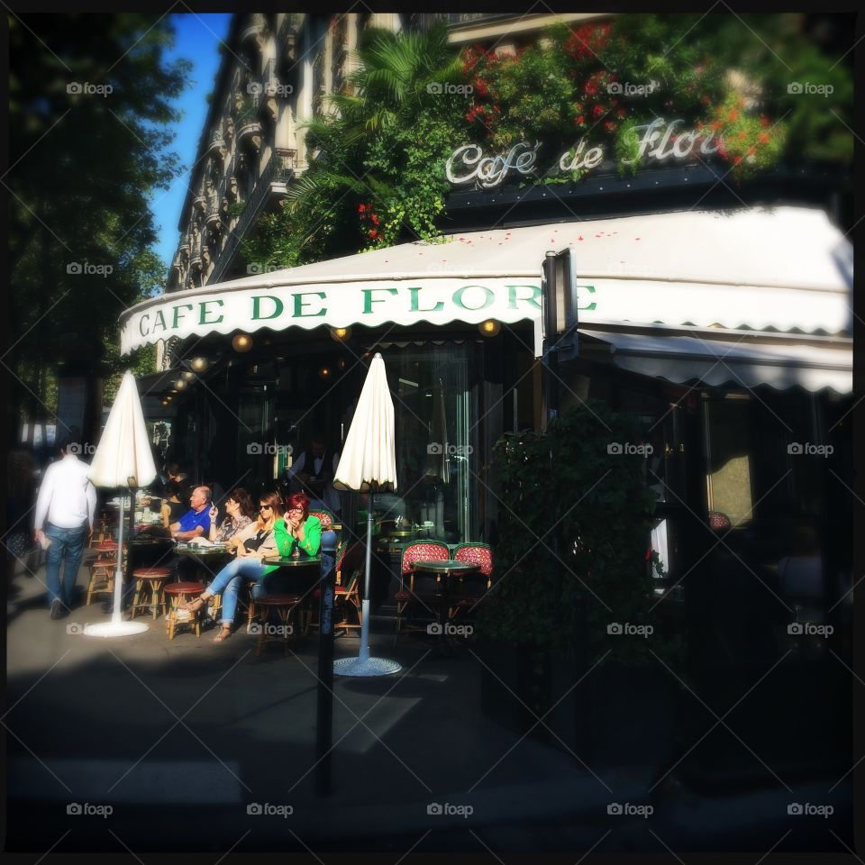 Cafe de Flore. This is the most famous cafe in Paris
