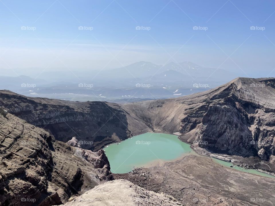 A lake in a dormant volcano