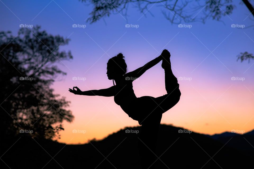 Silhouette of a Yogini by Dusk