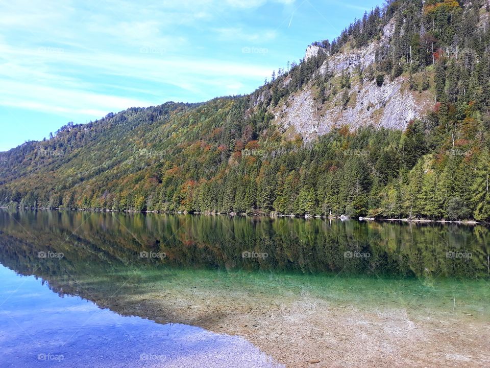 Reflection of nature in the lake