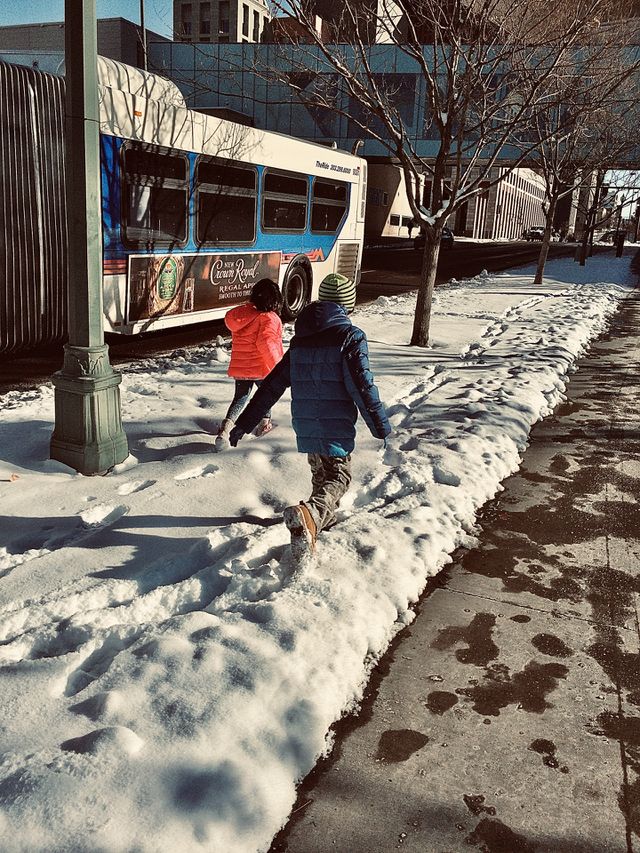 Playing outside with Snow 