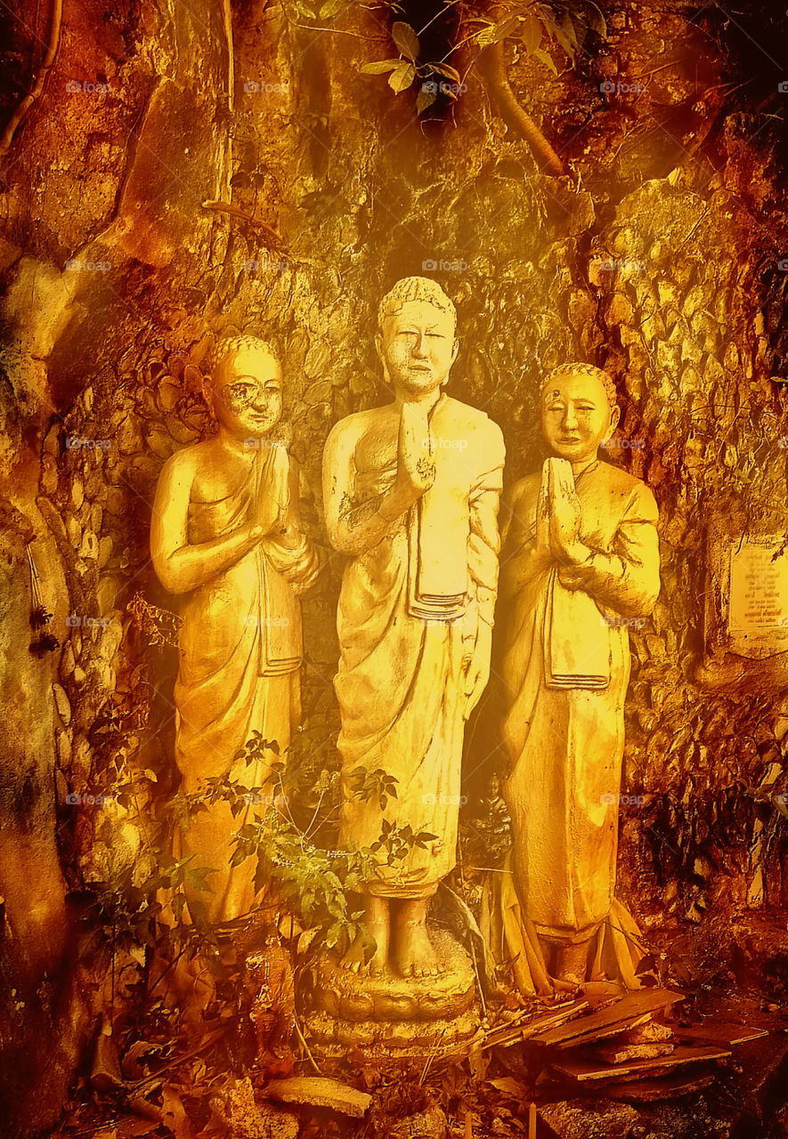 Religion, Gold, Buddha, Statue, Sculpture